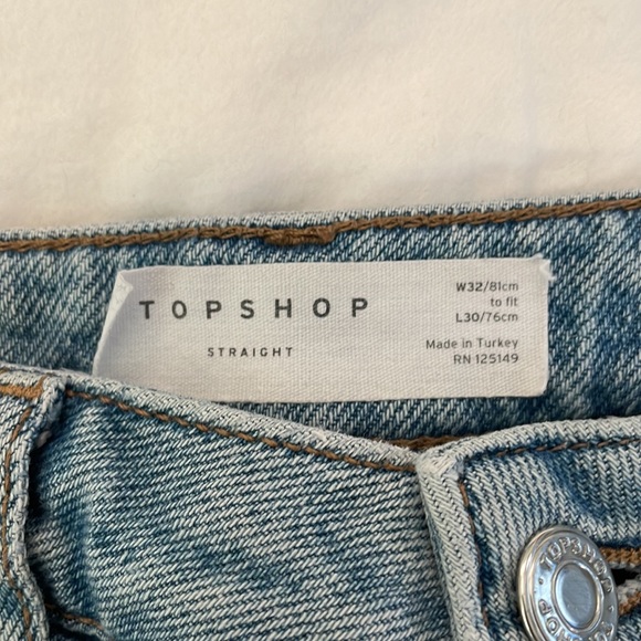 Raw Hem Crop Straight Leg Jeans W32 L30 - Picture 3 of 6